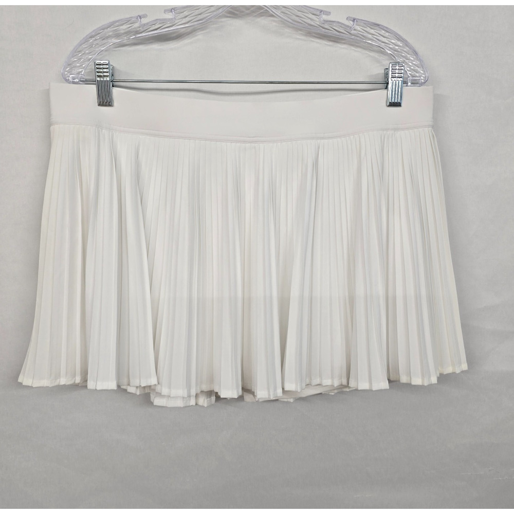 Lululemon Varsity High Rise Pleated Tennis Skirt - Skort Women's 14 White EUC